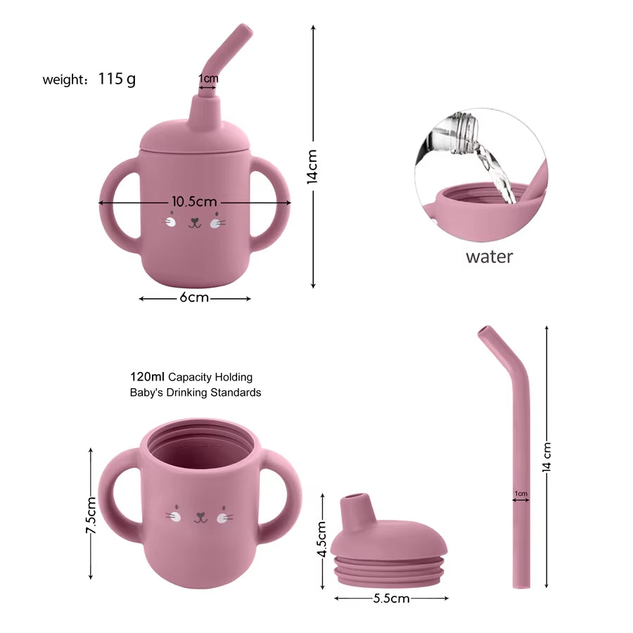 Portable Baby Sippy Cup & Snack Container – Silicone Feeding Cup