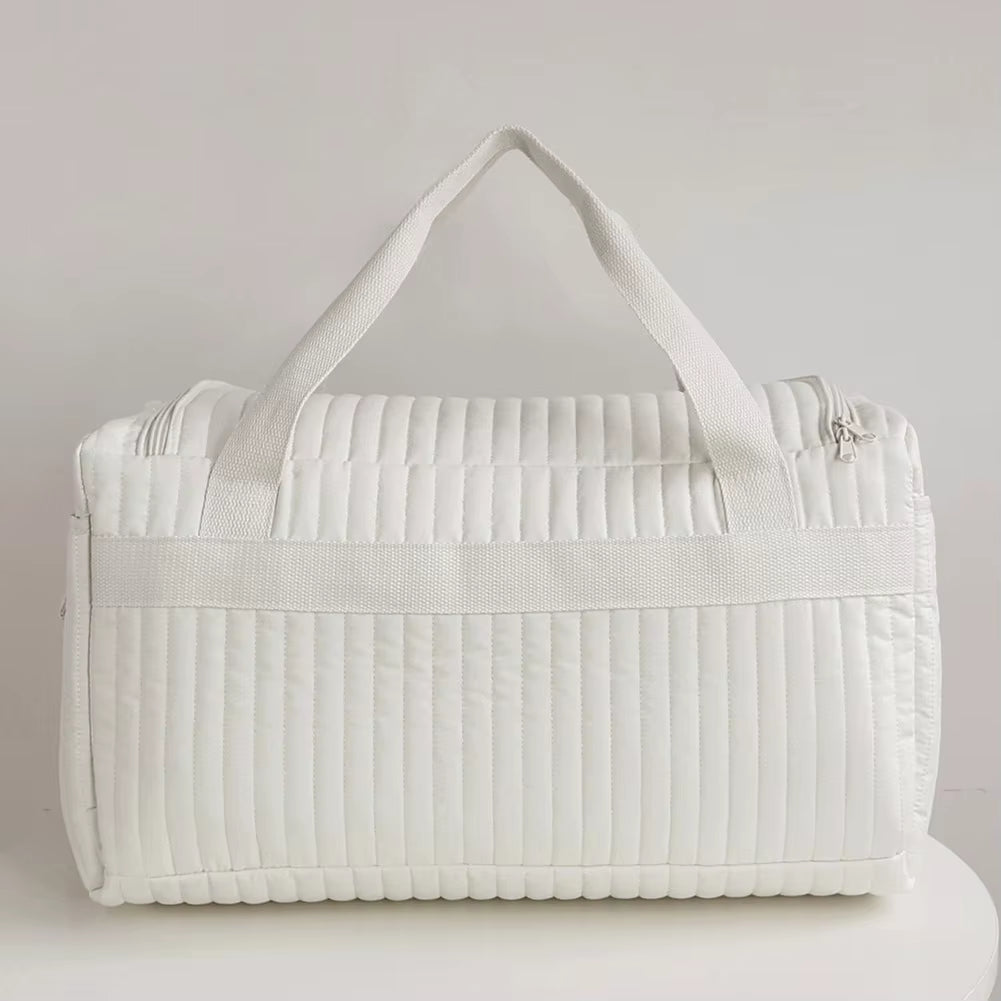 Quilted Large Capacity Baby Diaper Bag - Versatile Weekender and Travel Bag for Hospital and Getaways