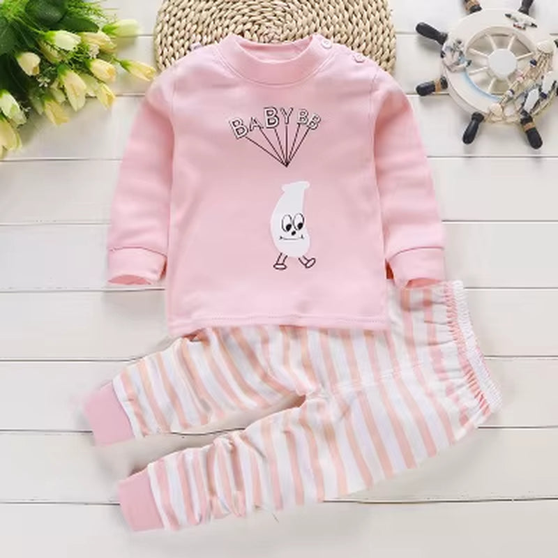Cotton Baby Outfit Set – Cute Cartoon Clothes for Ages 0–3