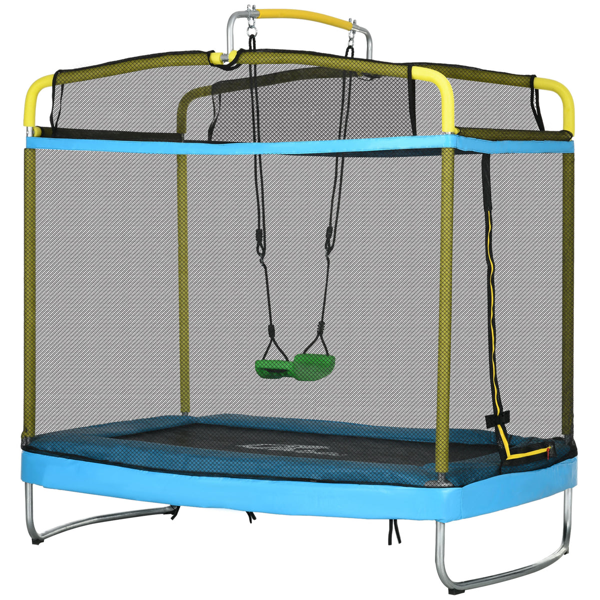 3-In-1 Trampoline for Kids, 6.9 Kids Trampoline with Net, Light Blue