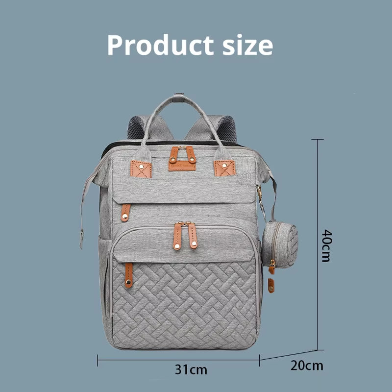 Multifunctional Mommy Bag with Baby Crib & Mosquito Net