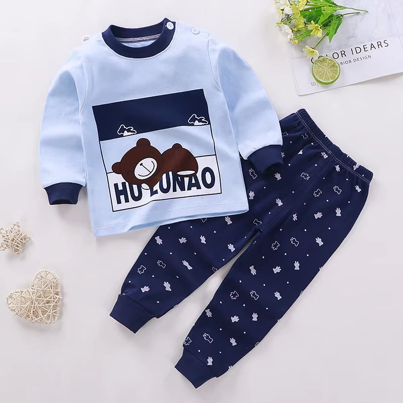 Cotton Baby Outfit Set – Cute Cartoon Clothes for Ages 0–3