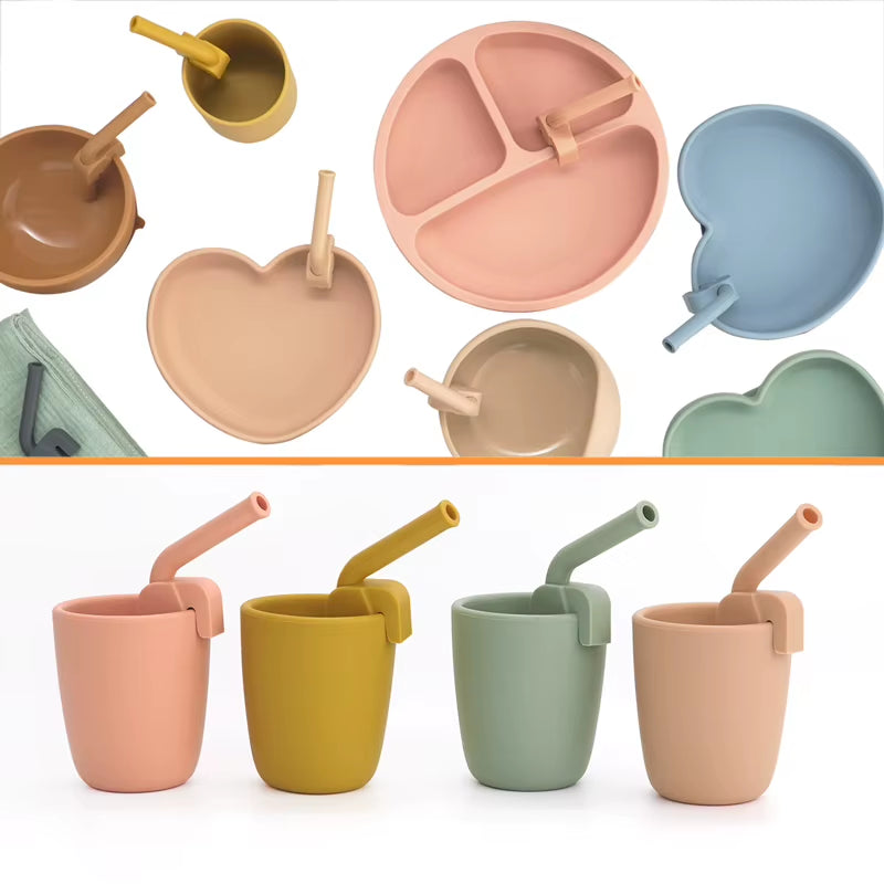 Reusable Silicone Baby Drinking Straw – Soft & Safe