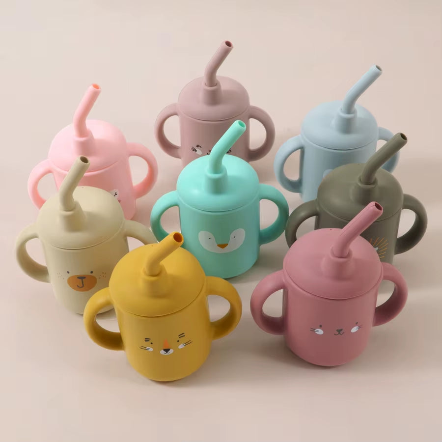 Portable Baby Sippy Cup & Snack Container – Silicone Feeding Cup