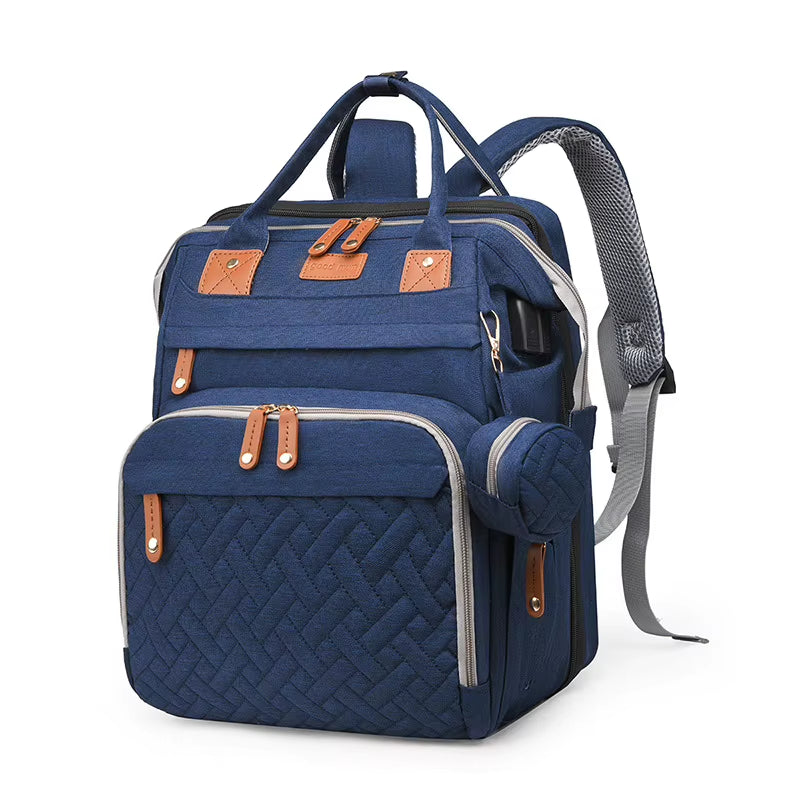 Multifunctional Mommy Bag with Baby Crib & Mosquito Net