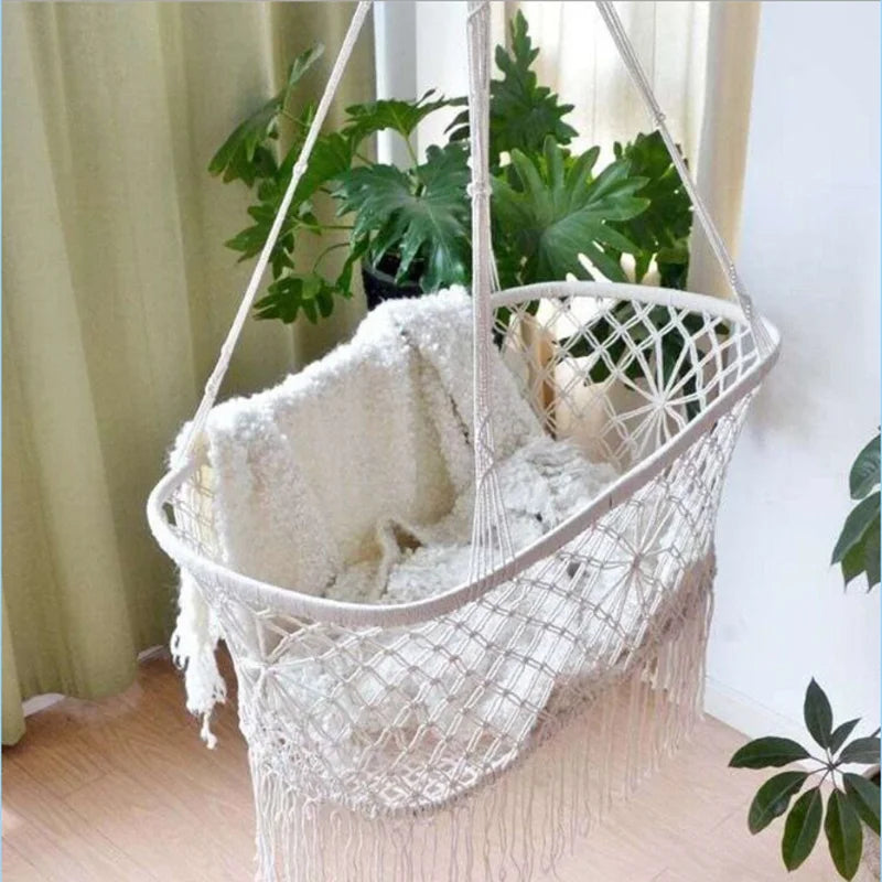 Baby Hanging Bassinet Cradle – Portable Nursery Bed (35” x 23.25” x 14”)