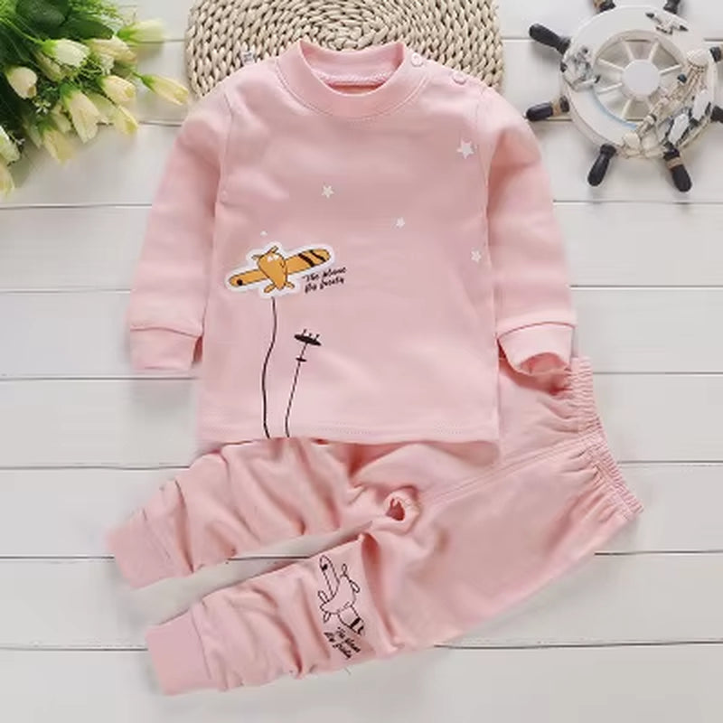 Cotton Baby Outfit Set – Cute Cartoon Clothes for Ages 0–3