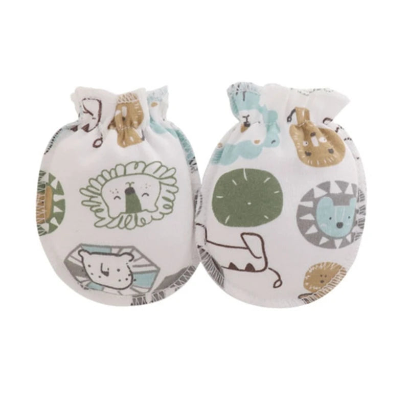 5-Pair Newborn Baby Anti-Scratch Mittens (0–3 Months)
