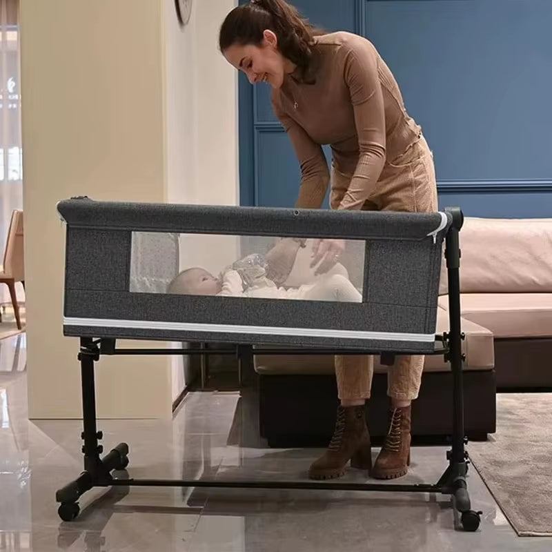 10-in-1 Multifunctional Baby Crib with Mattress & Mosquito Net
