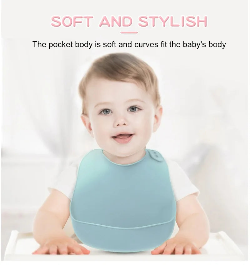 Waterproof Silicone Baby Bib – Soft & Adjustable