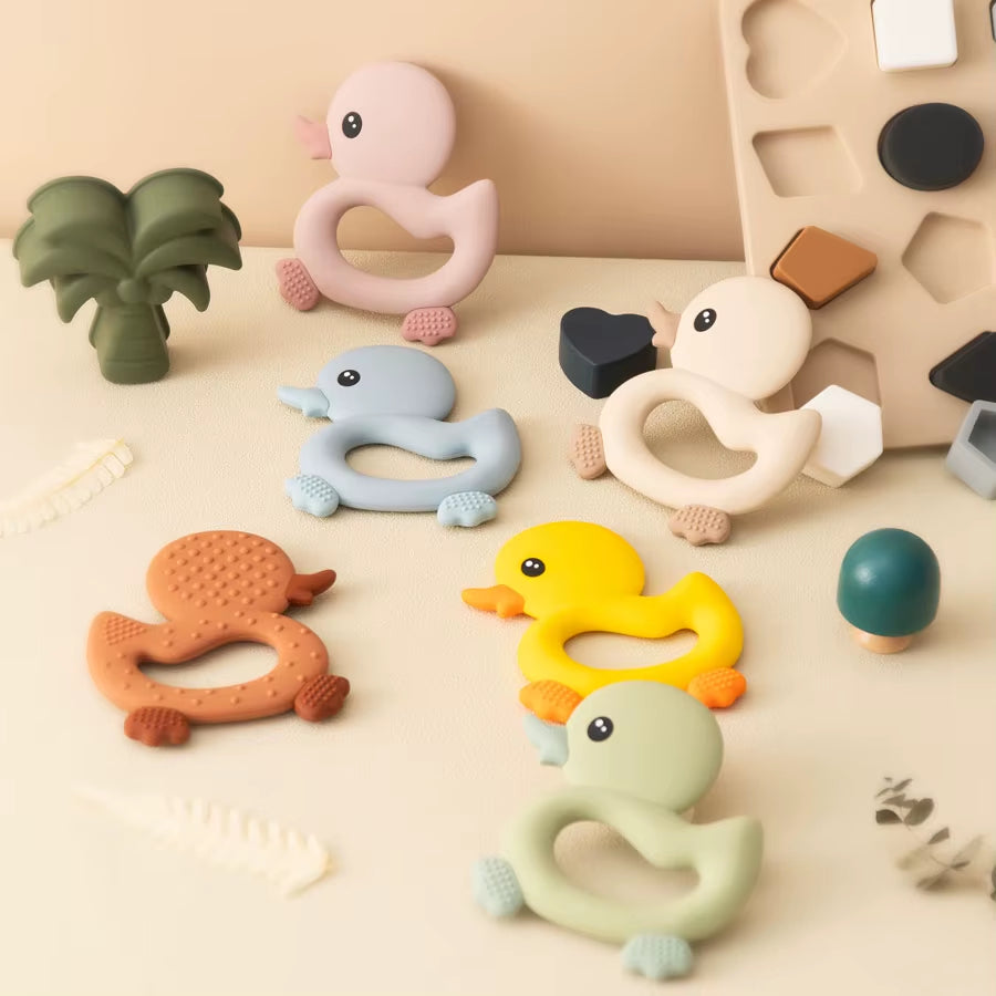 Baby Duck Silicone Teether – Soft, BPA-Free Teething Toy