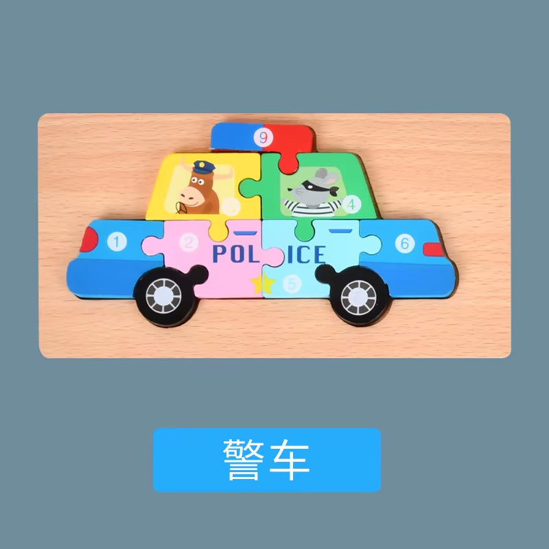 Montessori Wooden Dinosaur Puzzle – Educational Toy for Kids