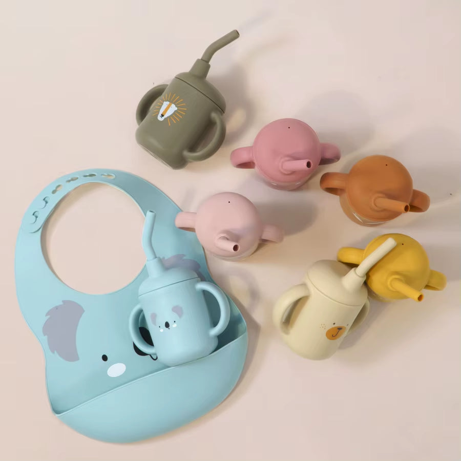 Portable Baby Sippy Cup & Snack Container – Silicone Feeding Cup