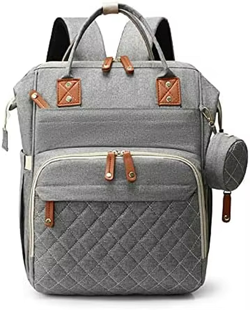 Large Baby Diaper Bag Backpack with Changing Pad & Pacifier Case