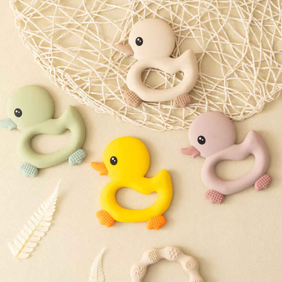 Baby Duck Silicone Teether – Soft, BPA-Free Teething Toy