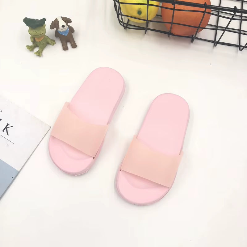 Baby Slippers Boy Girl Summer Kids Solid Shoes Non-Slip Beach Sandals Toddler Indoor Bathroom Children Slippers