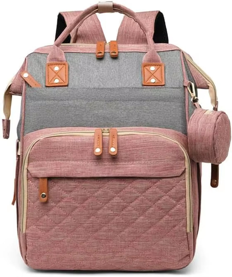 Large Baby Diaper Bag Backpack with Changing Pad & Pacifier Case