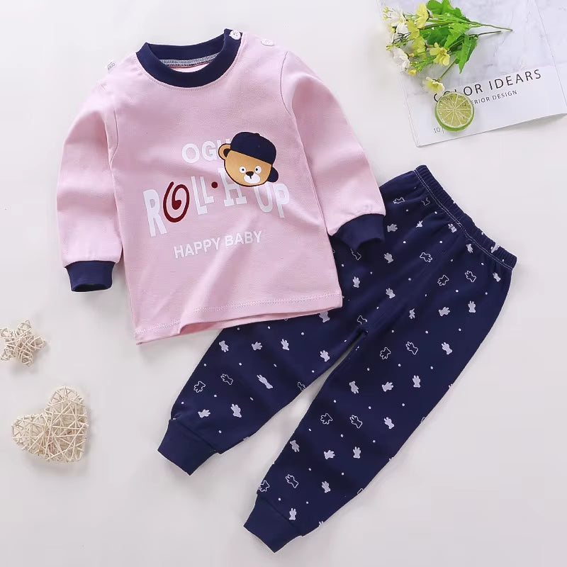 Cotton Baby Outfit Set – Cute Cartoon Clothes for Ages 0–3