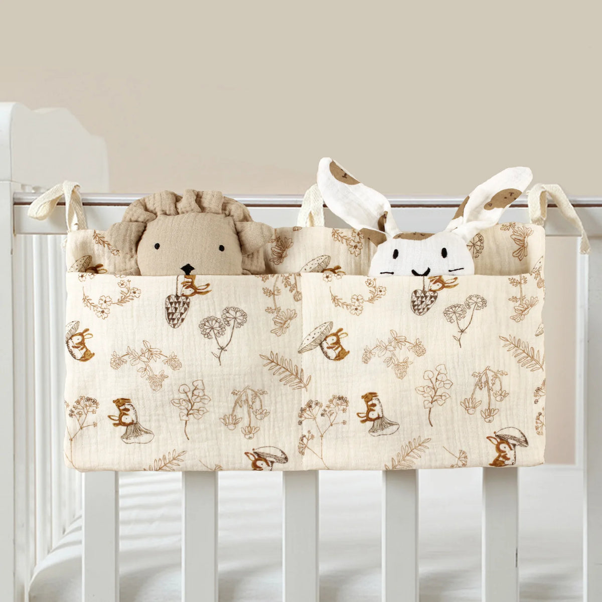 Baby Crib Organizer – 2-Pocket Hanging Storage Bag