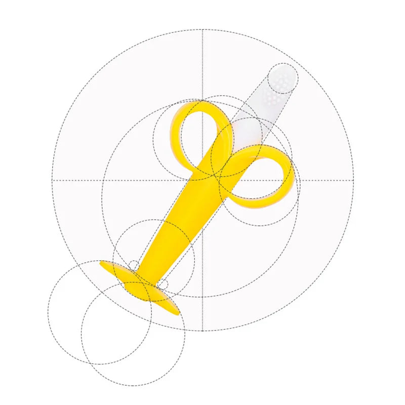 BPA-Free Silicone Baby Teething Toothbrush & Chew Ring