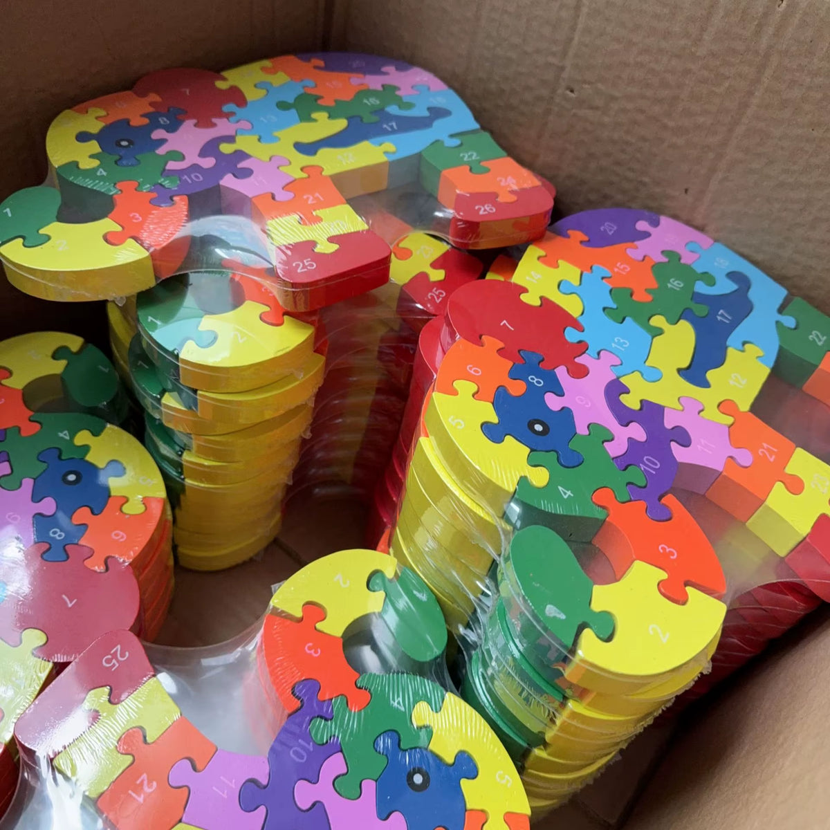 Wooden Elephant 3D Puzzle – Educational Toy for Kids