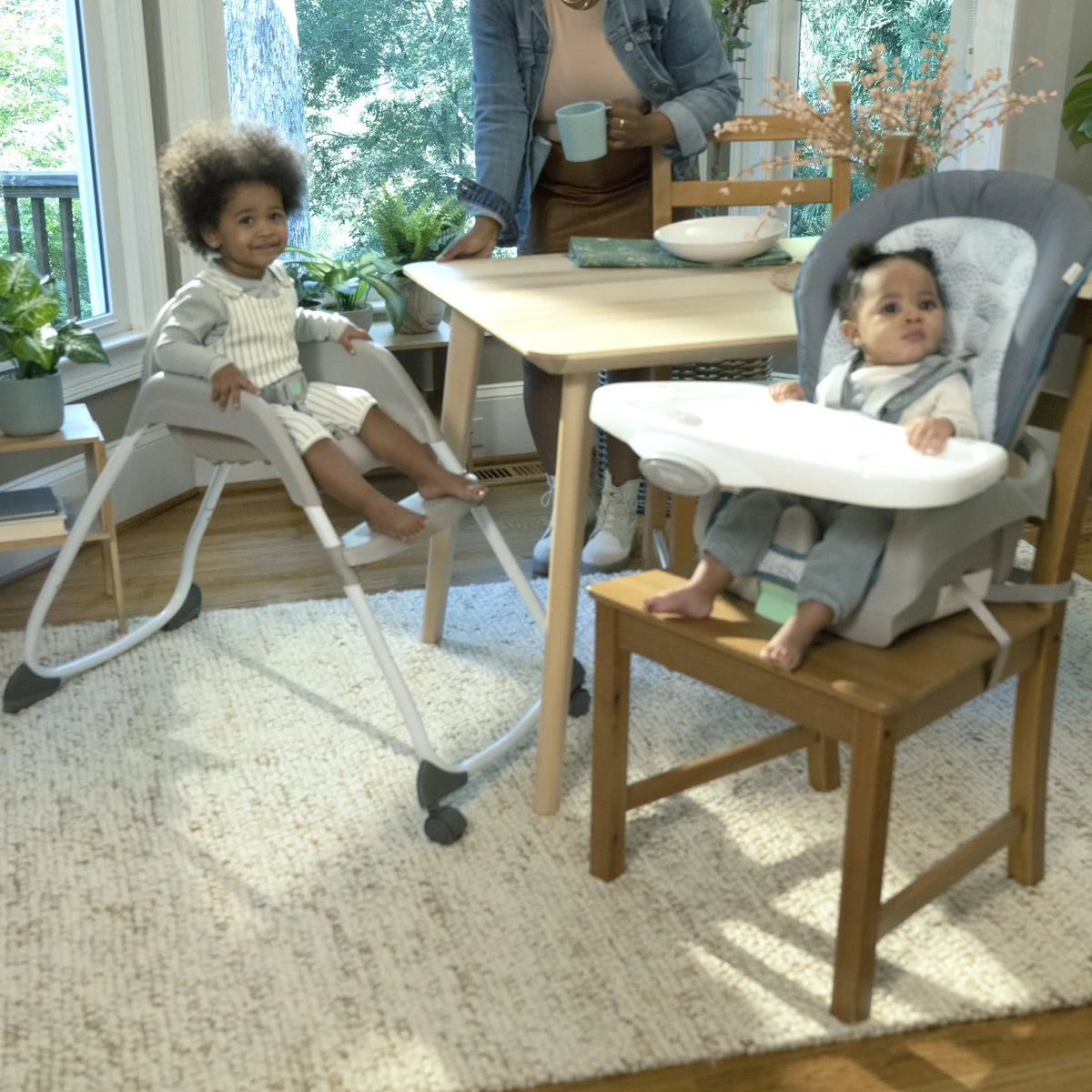 Full Course 6-In-1 Infant Baby High Chair, Unisex, Age up to 5 Years, Astro, Gray
