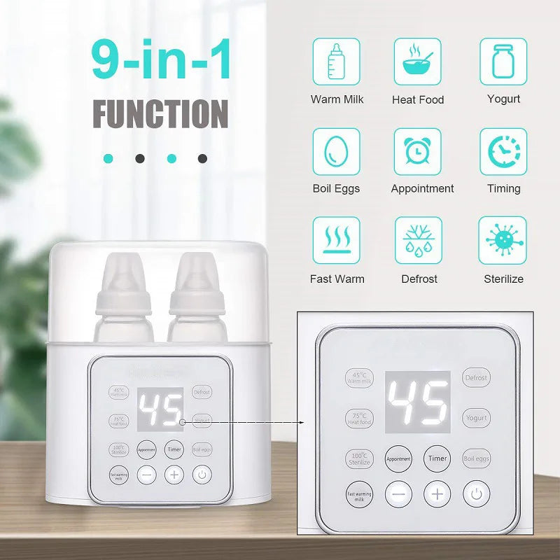 Fast Baby Bottle Warmer & Sterilizer with Temperature Control