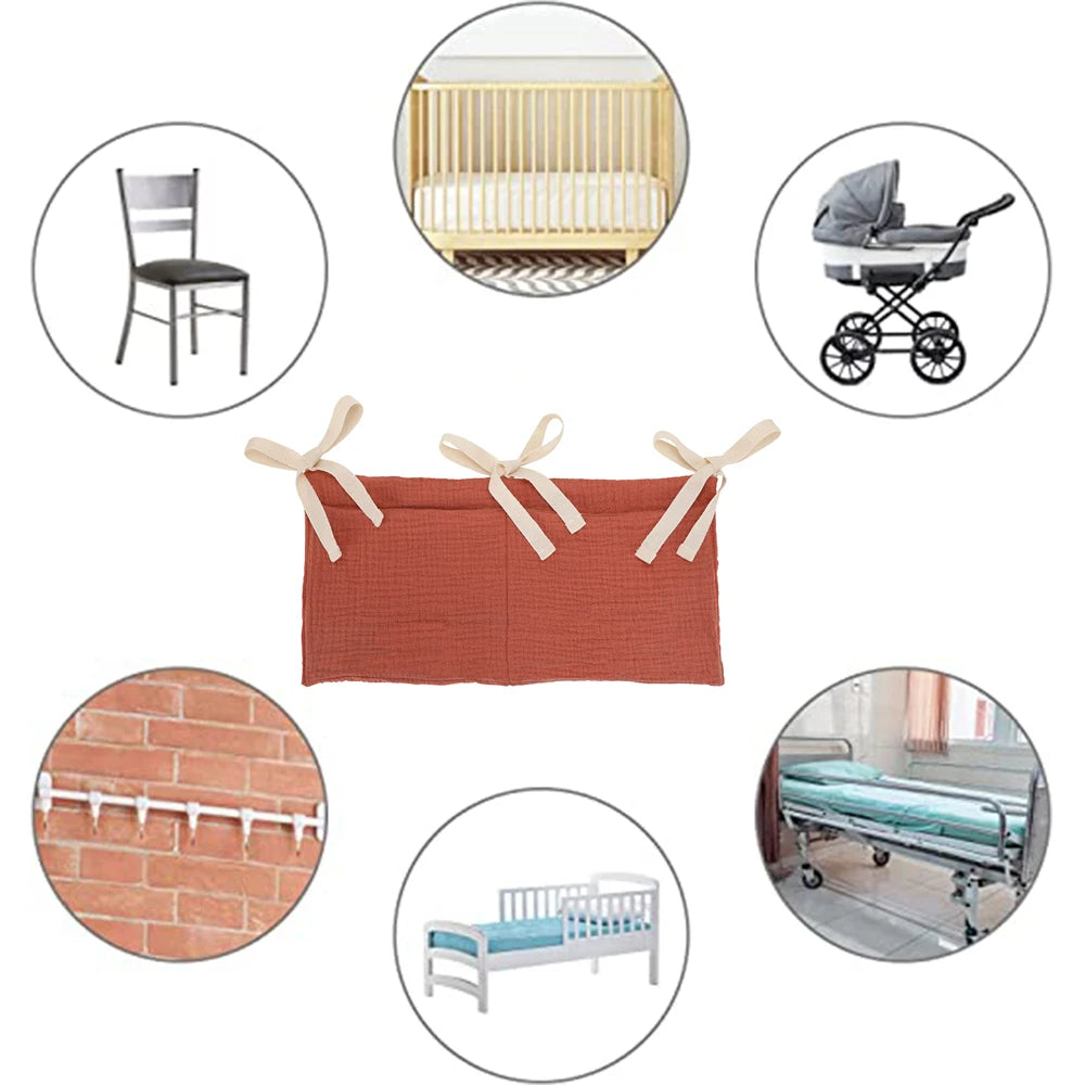 Baby Crib Organizer – 2-Pocket Hanging Storage Bag