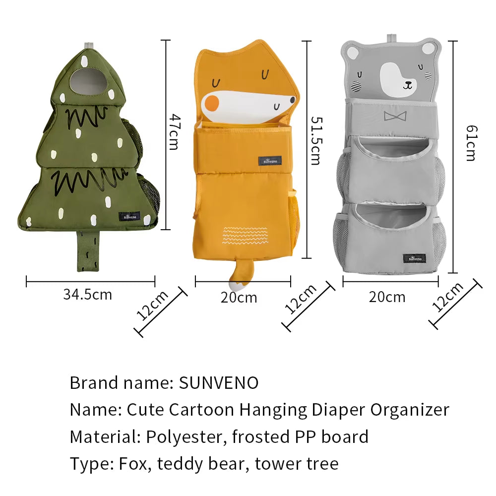 Cute Baby Crib Hanging Organizer for Baby Essentials