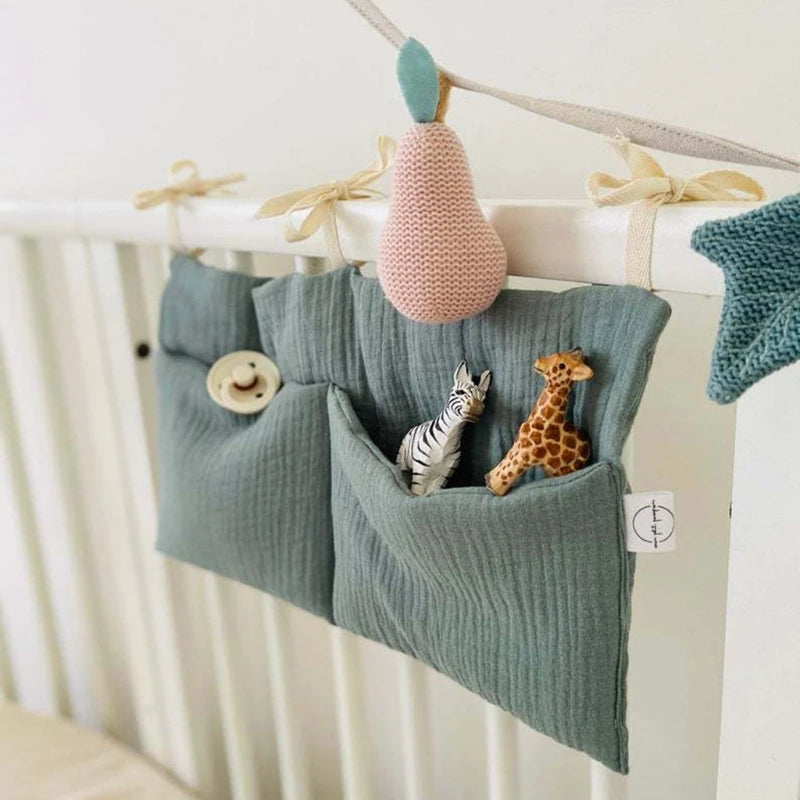 Baby Crib Organizer – 2-Pocket Hanging Storage Bag