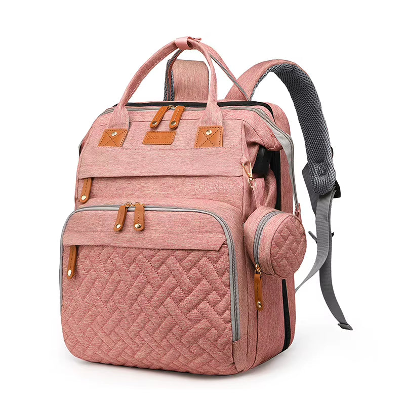Multifunctional Mommy Bag with Baby Crib & Mosquito Net