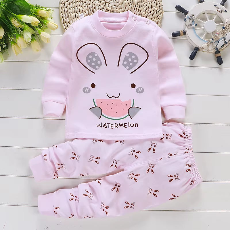 Cotton Baby Outfit Set – Cute Cartoon Clothes for Ages 0–3