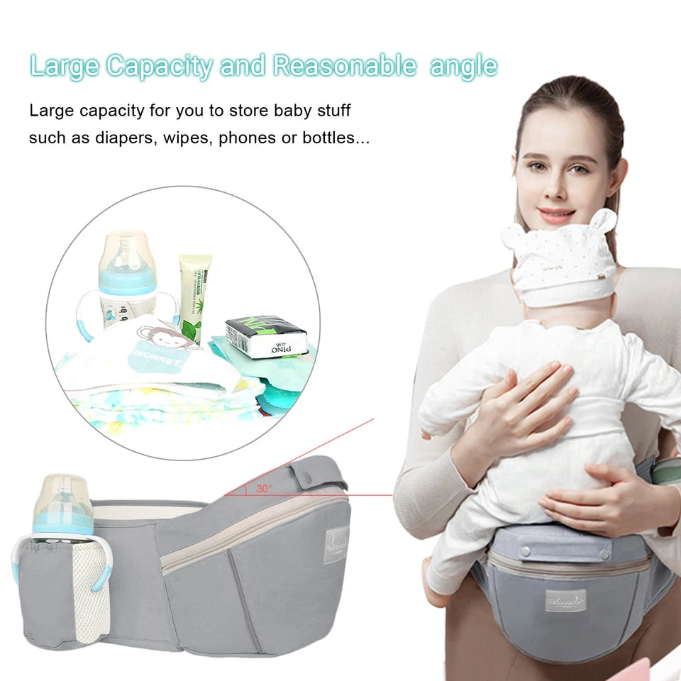 Ergonomic Baby Carrier With Waist Stool Support