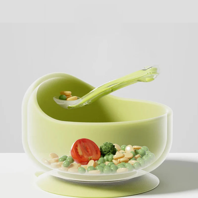 Silicone Baby Feeding Bowl Set with Spoon