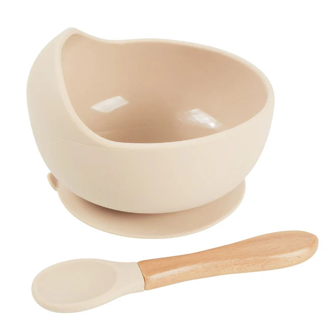 Silicone Baby Feeding Bowl Set with Spoon