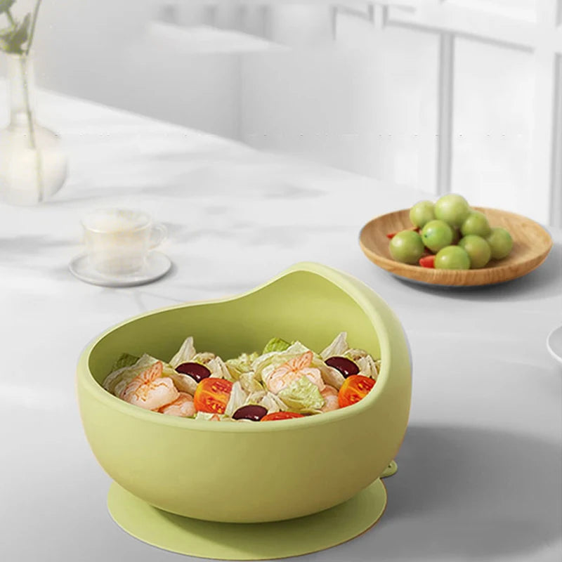 Silicone Baby Feeding Bowl Set with Spoon