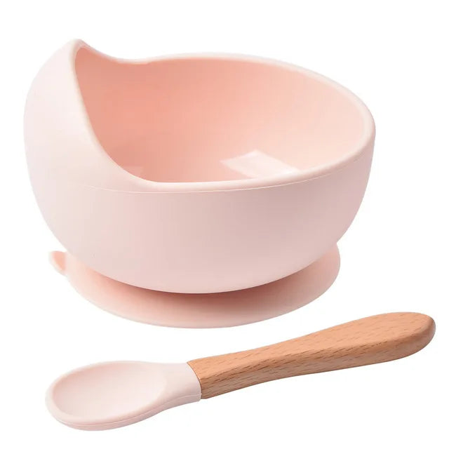 Silicone Baby Feeding Bowl Set with Spoon