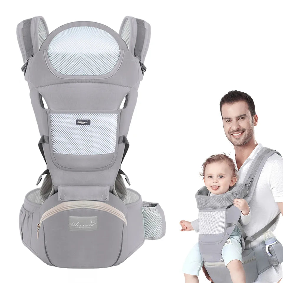 Ergonomic Baby Carrier With Waist Stool Support