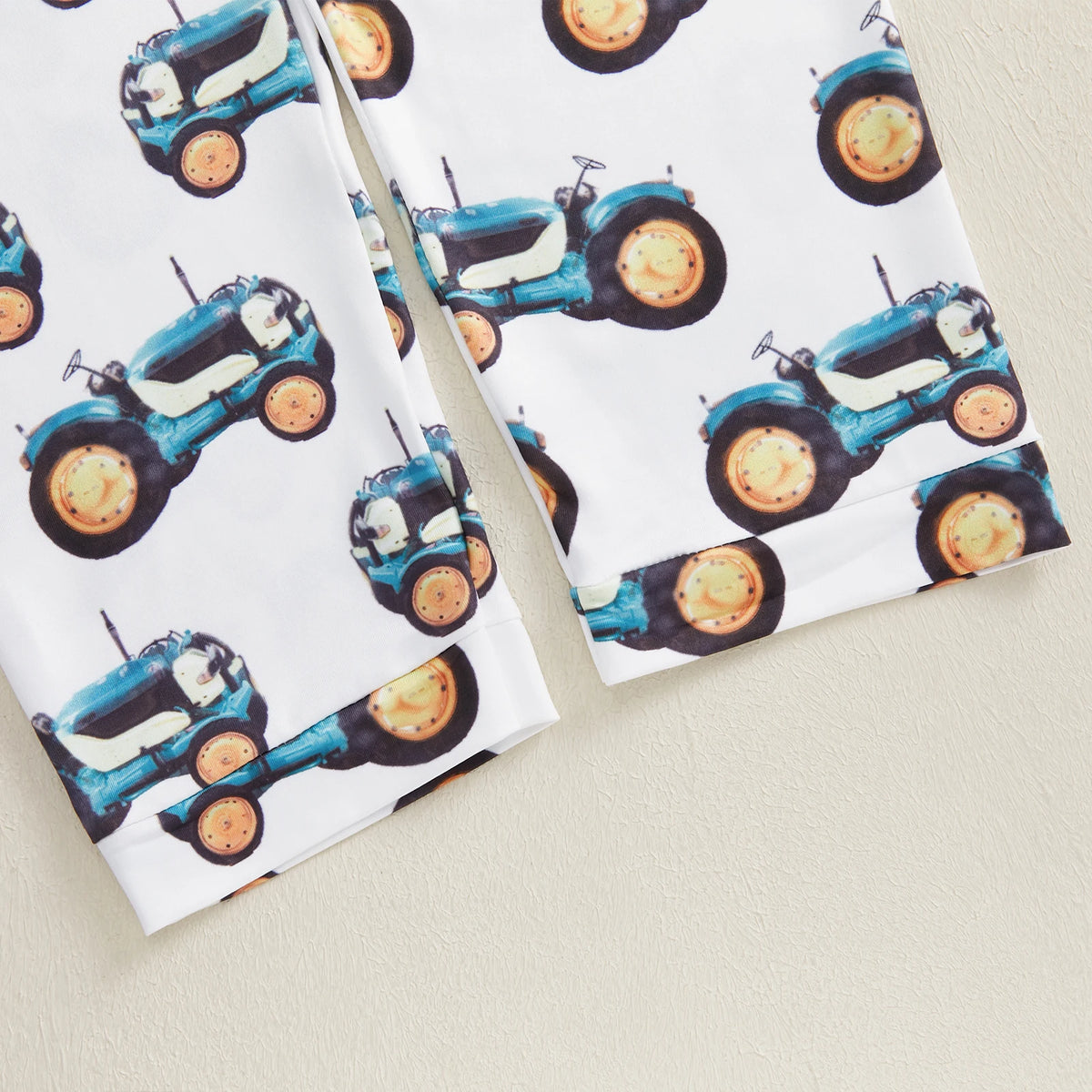 Baby Tractor Pajama Set With Button Shirt And Pants