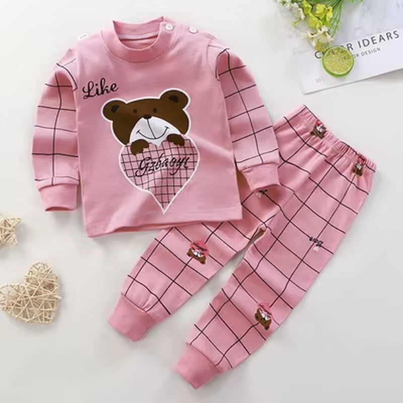 Cotton Baby Outfit Set – Cute Cartoon Clothes for Ages 0–3
