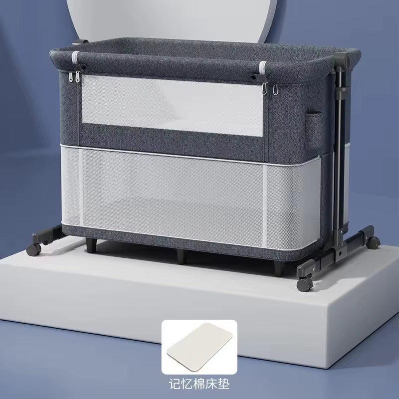 10-in-1 Multifunctional Baby Crib with Mattress & Mosquito Net