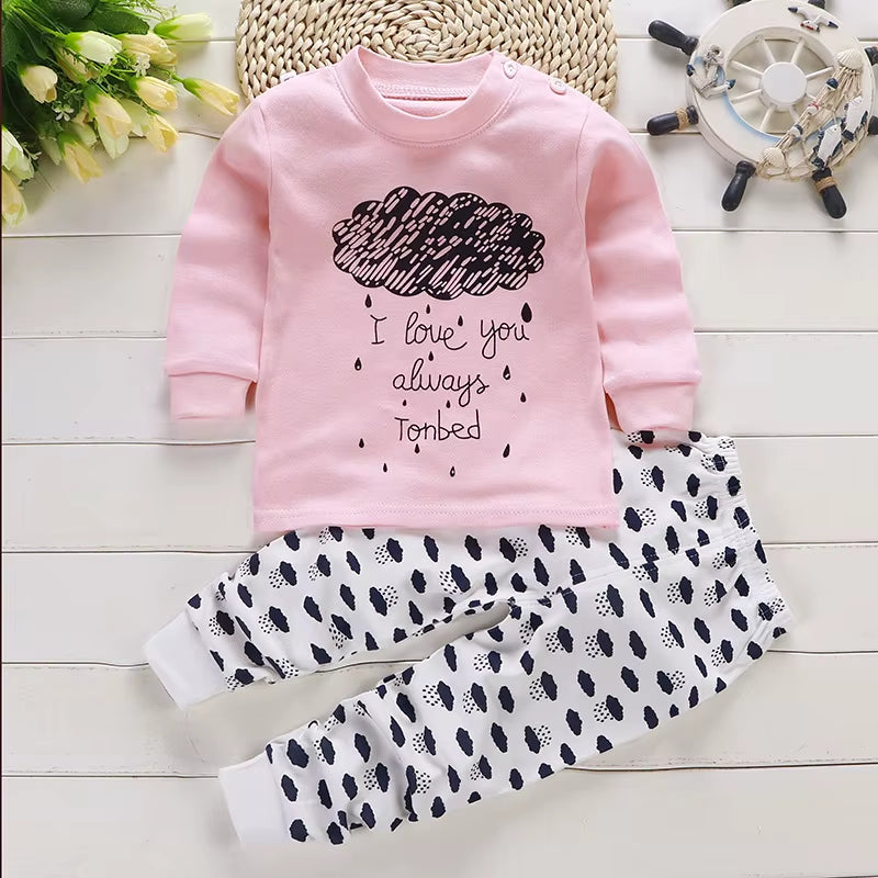 Cotton Baby Outfit Set – Cute Cartoon Clothes for Ages 0–3
