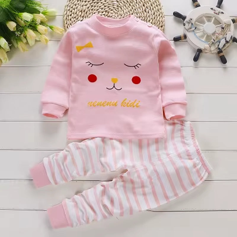 Cotton Baby Outfit Set – Cute Cartoon Clothes for Ages 0–3