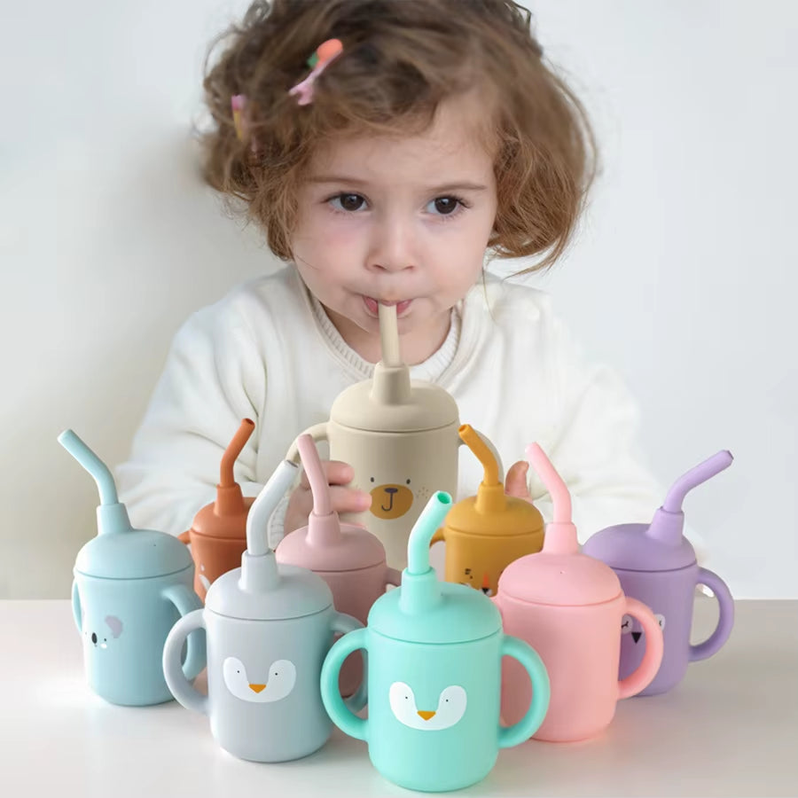 Portable Baby Sippy Cup & Snack Container – Silicone Feeding Cup