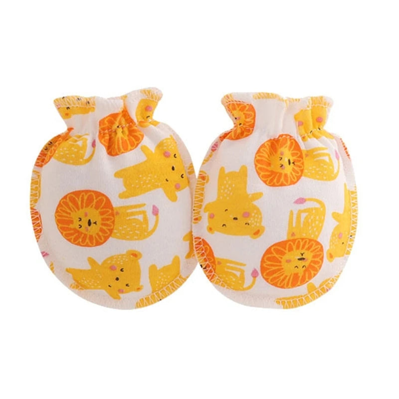 5-Pair Newborn Baby Anti-Scratch Mittens (0–3 Months)