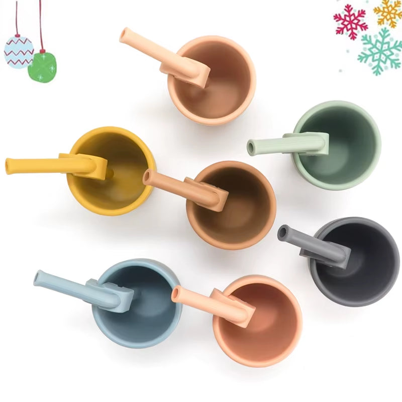 Reusable Silicone Baby Drinking Straw – Soft & Safe