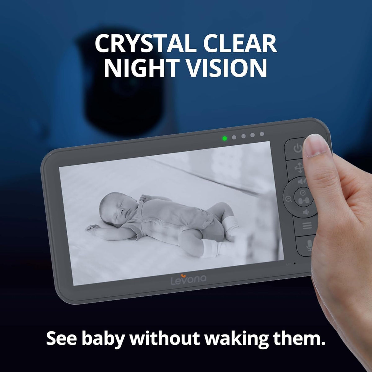 Nala Video Baby Monitor, 5.5" 1080P Screen, 2 Night Vision PTZ Cameras, 22 Hour Battery Life, 5000Mah Battery, No Wifi, Two-Way Talk, 1000Ft of Range Baby Cameras