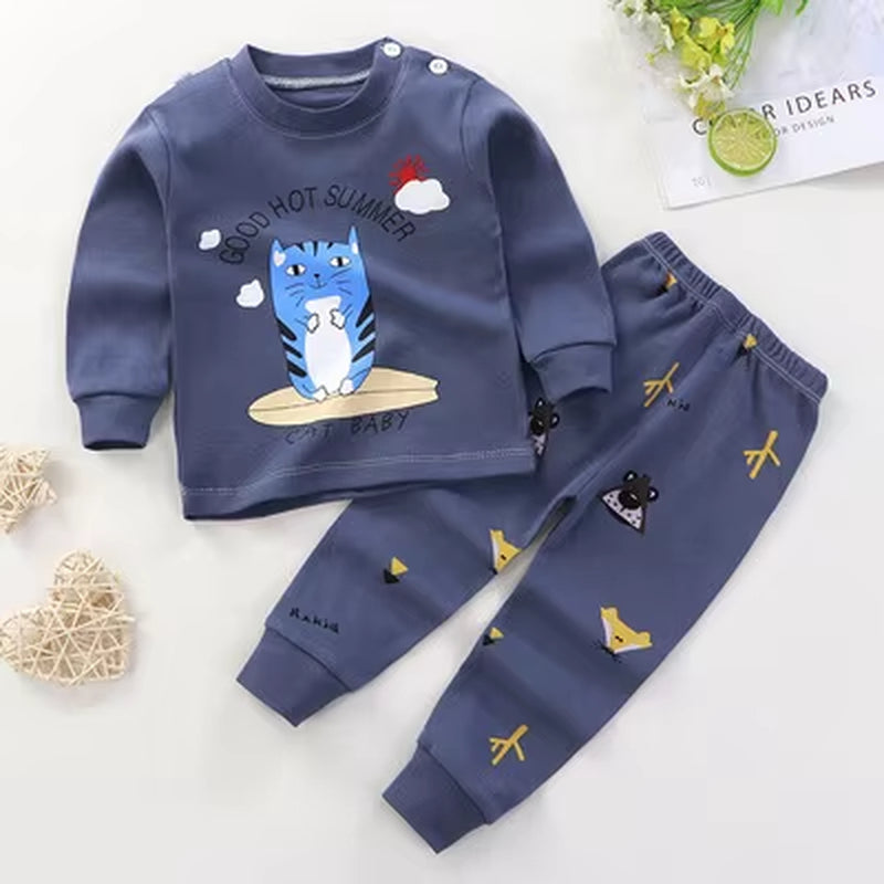 Cotton Baby Outfit Set – Cute Cartoon Clothes for Ages 0–3