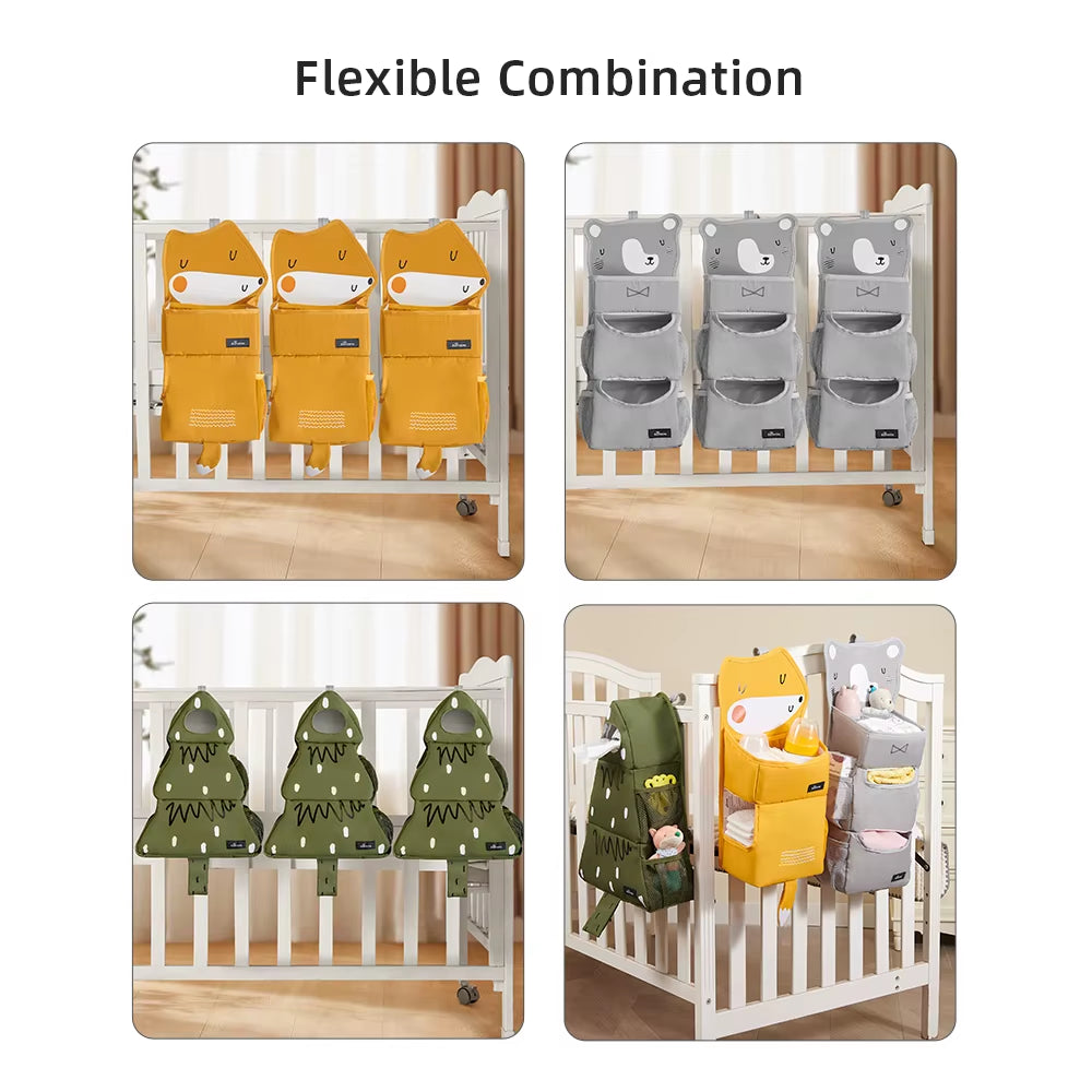 Cute Baby Crib Hanging Organizer for Baby Essentials