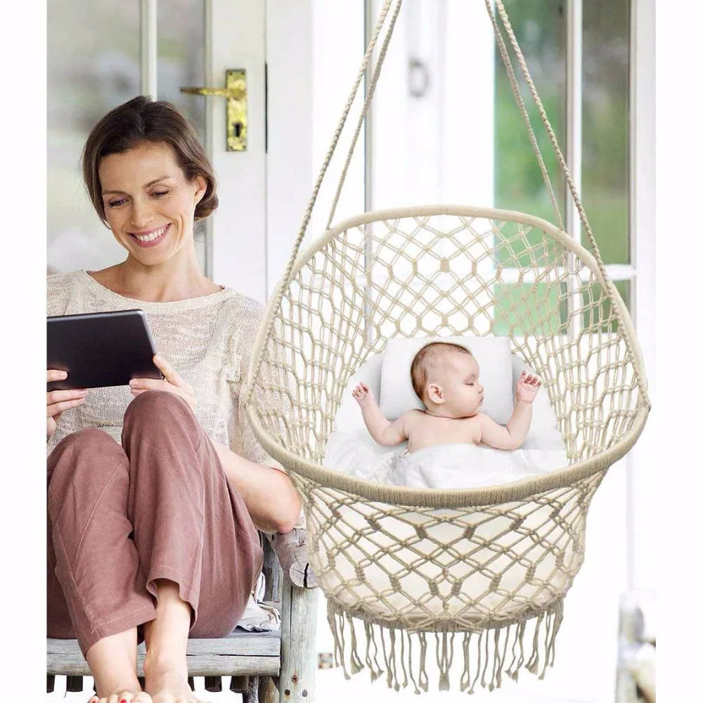Baby Hanging Bassinet Cradle – Portable Nursery Bed (35” x 23.25” x 14”)